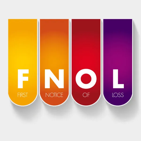 Image explaining that FNOL means, First Notice Of Loss